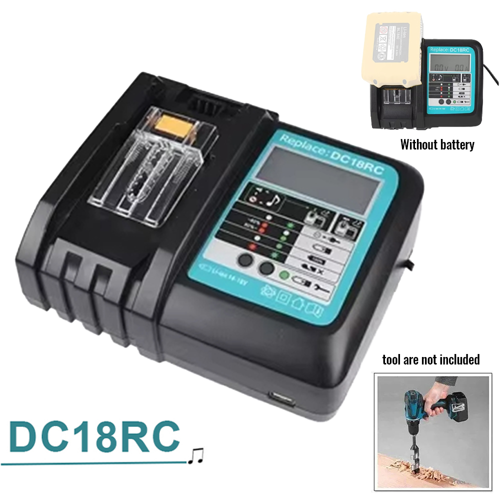 Makita Drill Hp1640 - DC18RC แบตเตอรี่ Li-Ion 3A เครื่องชาร์จสำหรับ Makita