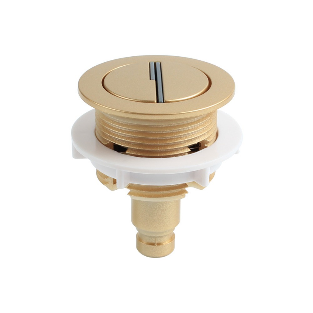 Toilet Fill Valve - ปุ่มกดชักโครกชุบโครเมียม ทรงกลม ประหยัดน้ำ วาล์วชักโครกแบบสองทาง ติดตั้งง่าย