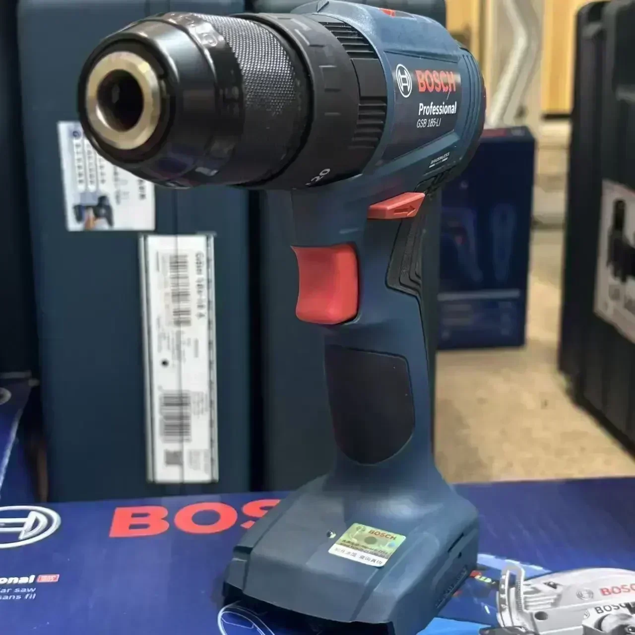 Bosch Drill Gsb 18V - สว่านกระแทกไร้สายแบบมอเตอร์ไร้แปรงถ่าน Bosch GSB 185-LI 18V 1900RPM