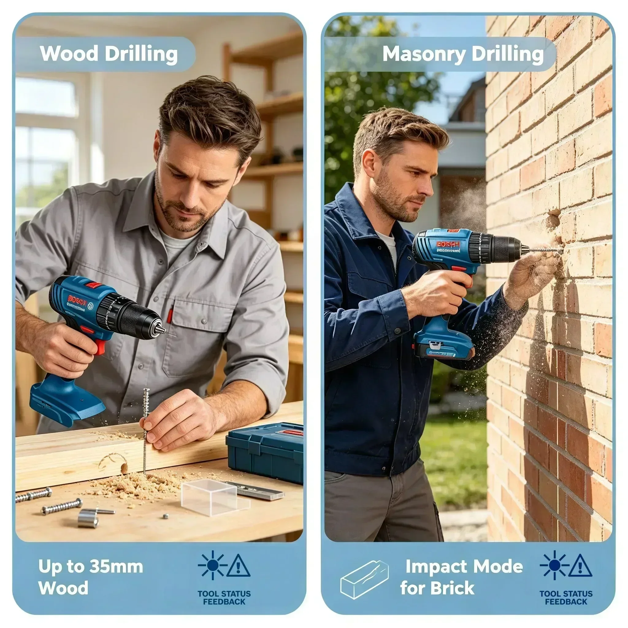 สว่านกระแทกไร้สายแบบมอเตอร์ไร้ - Bosch Drill Gsb 18V บทวิจารณ์และราคา