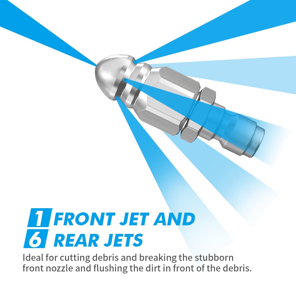 หัวฉีดน้ำแรงดันสูงสำหรับทำความ - Drain Pipe Clip บทวิจารณ์และราคา