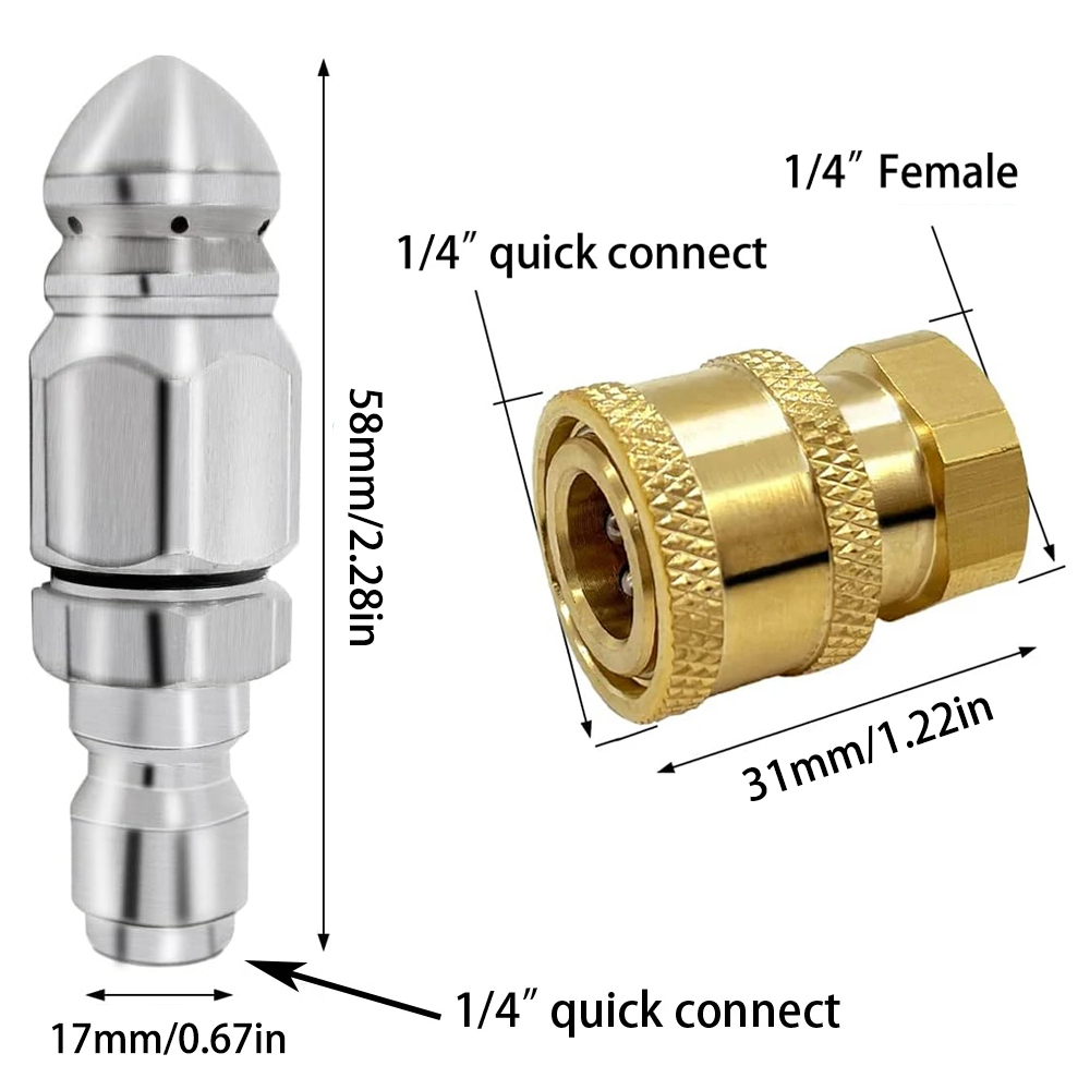 หัวฉีดน้ำแรงดันสูงสำหรับทำความ - Drain Pipe Clip บทวิจารณ์และราคา